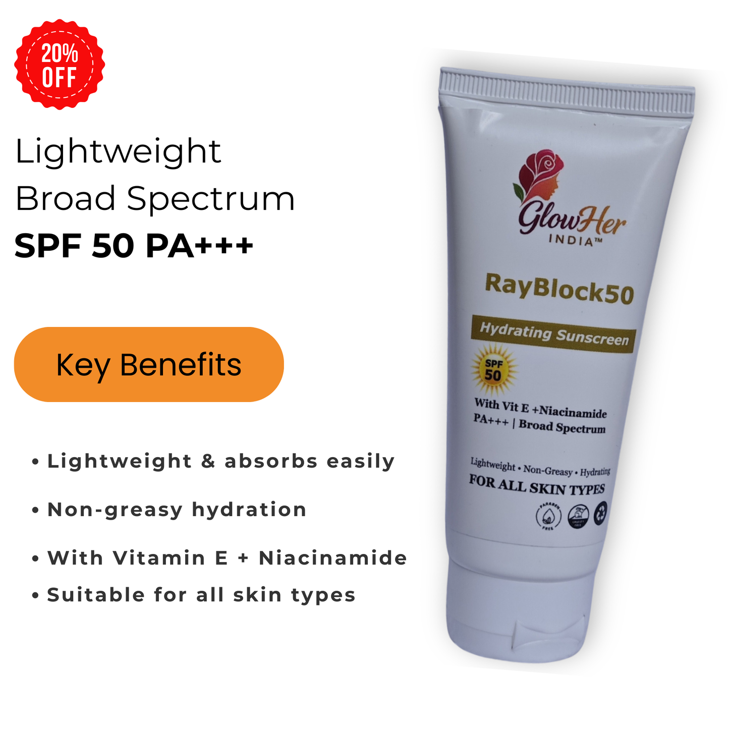 RayBlock50 Hydrating Sunscreen [PA+++]