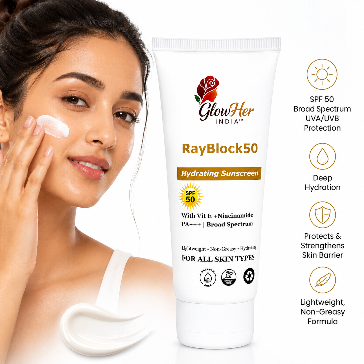 RayBlock50 Hydrating Sunscreen SPF50 PA+++